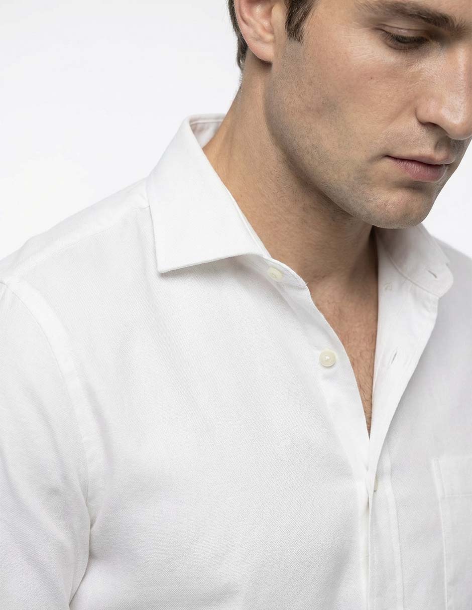 Camisa de vestir de algodón manga larga para hombre 4