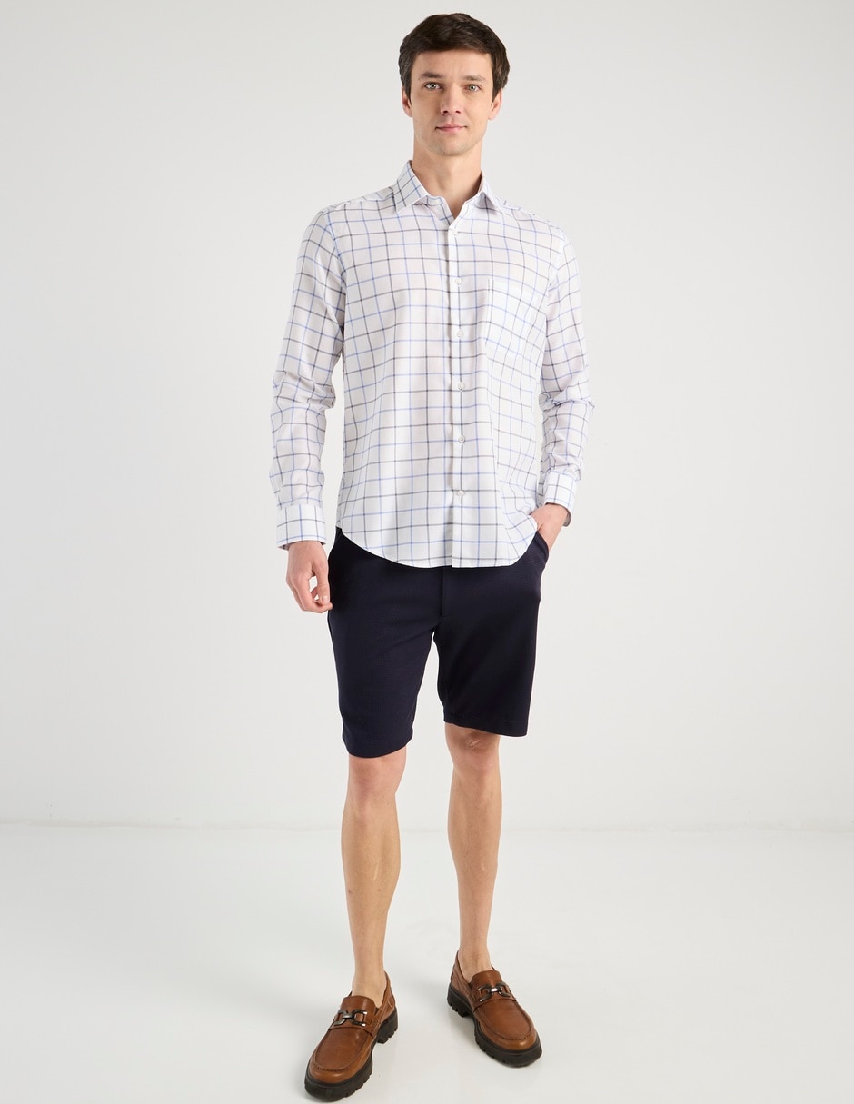 Camisa casual de algodón manga larga para hombre 2