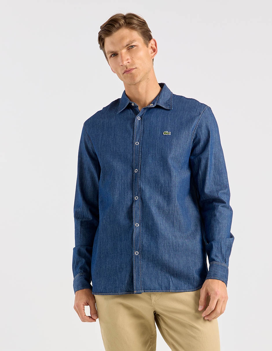 Camisa casual de algodón manga larga para hombre 2