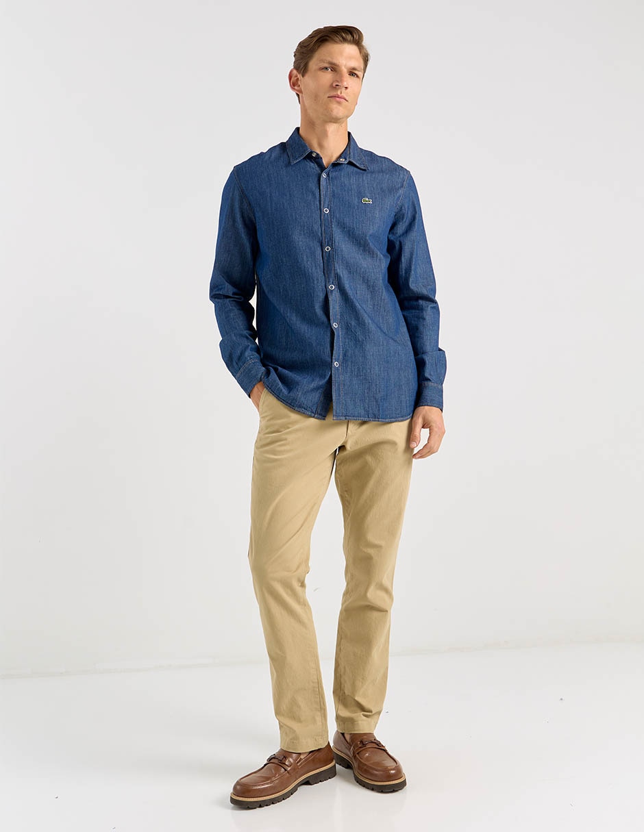Camisa casual de algodón manga larga para hombre 3