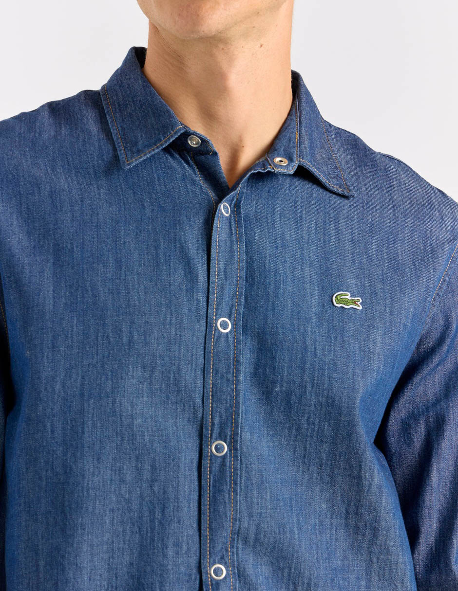 Camisa casual de algodón manga larga para hombre 4