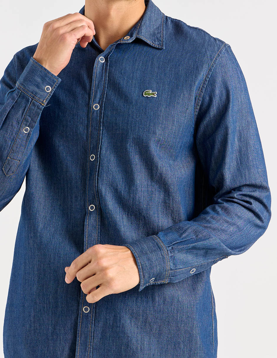 Camisa casual de algodón manga larga para hombre 5