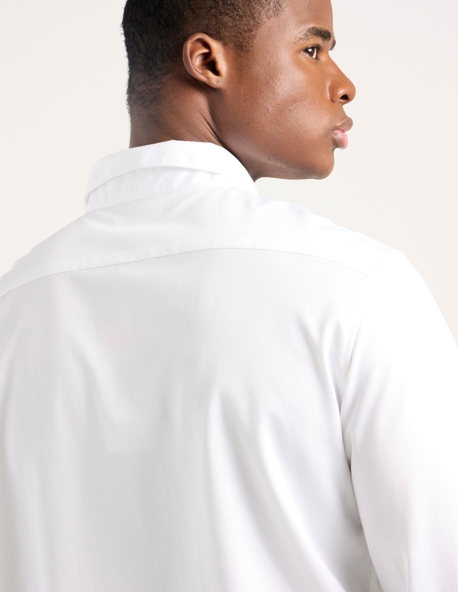 Camisa business casual de algodón manga larga para hombre 5