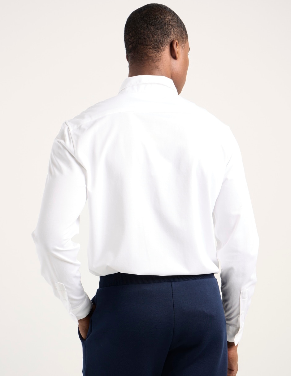 Camisa business casual de algodón manga larga para hombre 6