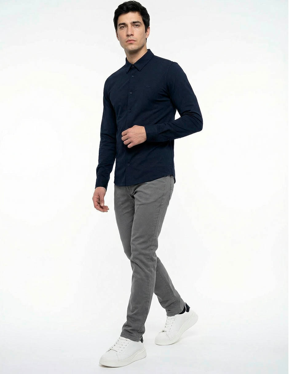 Camisa casual de algodón manga larga para hombre 3