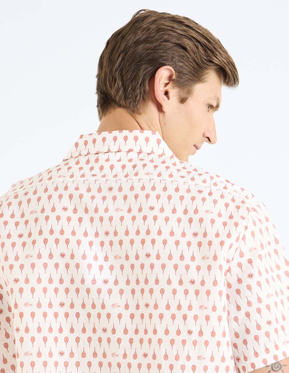 Camisa casual de lino manga corta para hombre 5