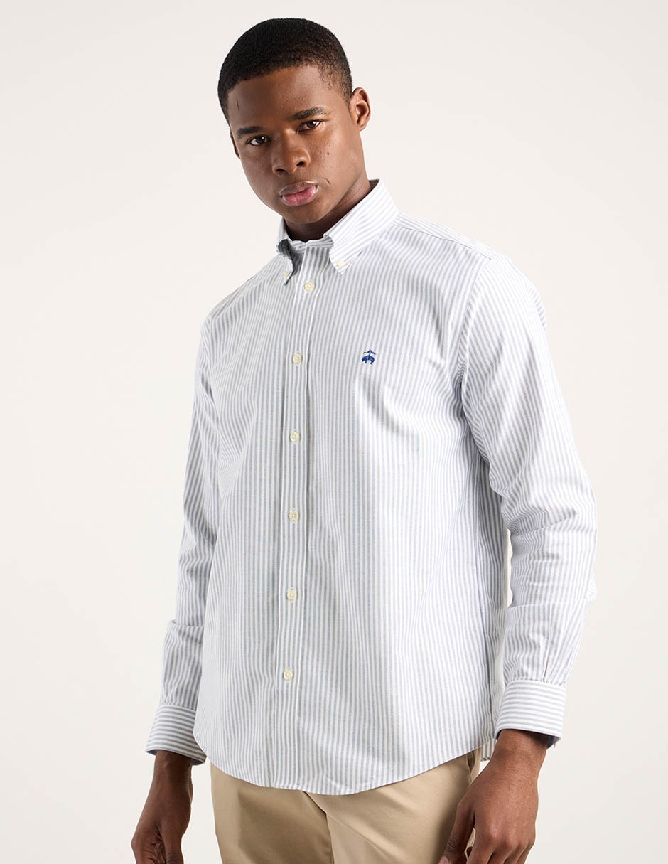 Camisa casual de algodón manga larga para hombre Camisa casual de algodón manga larga para hombre