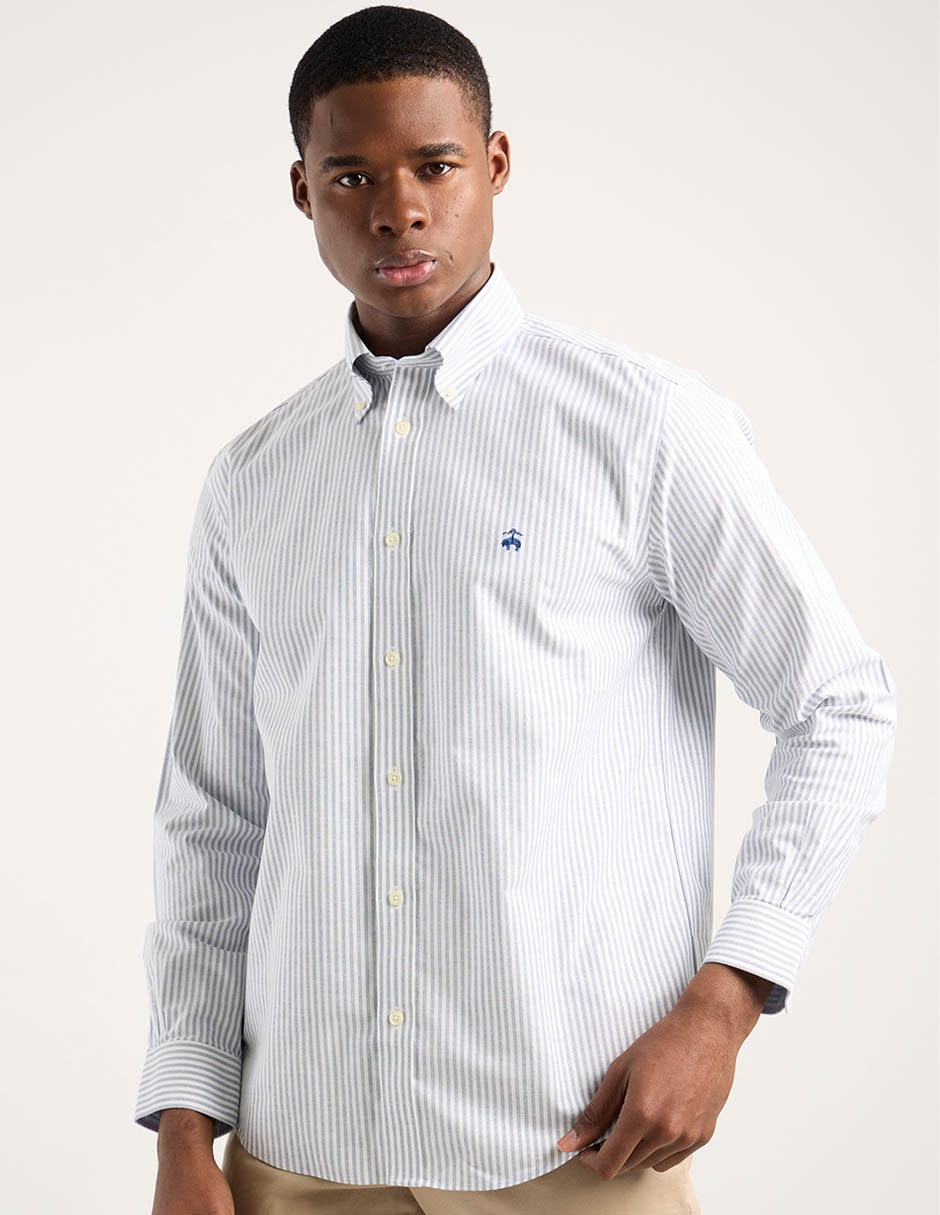 Camisa casual de algodón manga larga para hombre 2