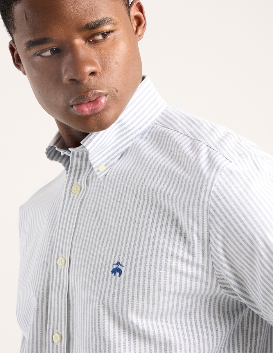 Camisa casual de algodón manga larga para hombre 4