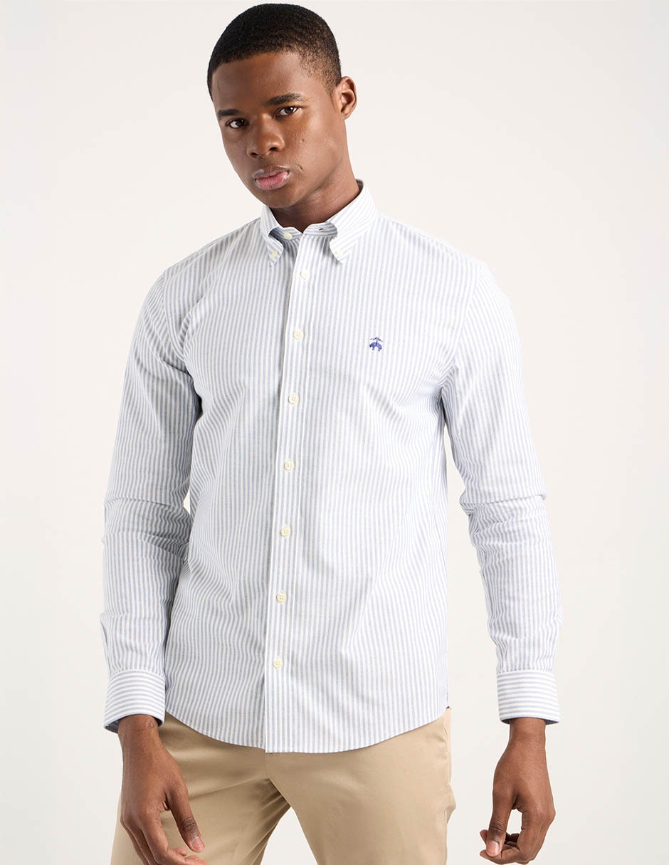 Camisa casual de algodón manga larga para hombre Camisa casual de algodón manga larga para hombre