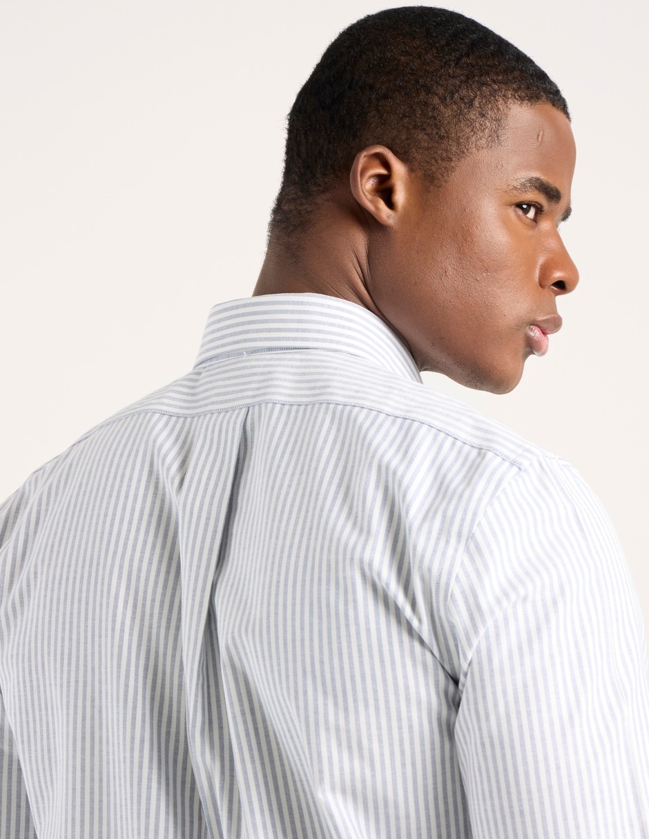Camisa casual de algodón manga larga para hombre 5