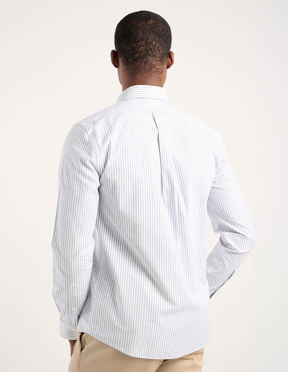 Camisa casual de algodón manga larga para hombre 6