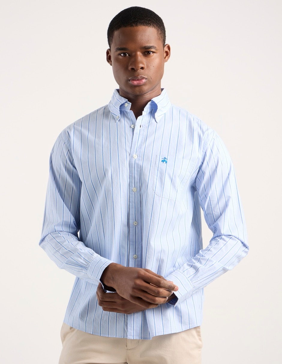 Camisa casual de algodón manga larga para hombre Camisa casual de algodón manga larga para hombre