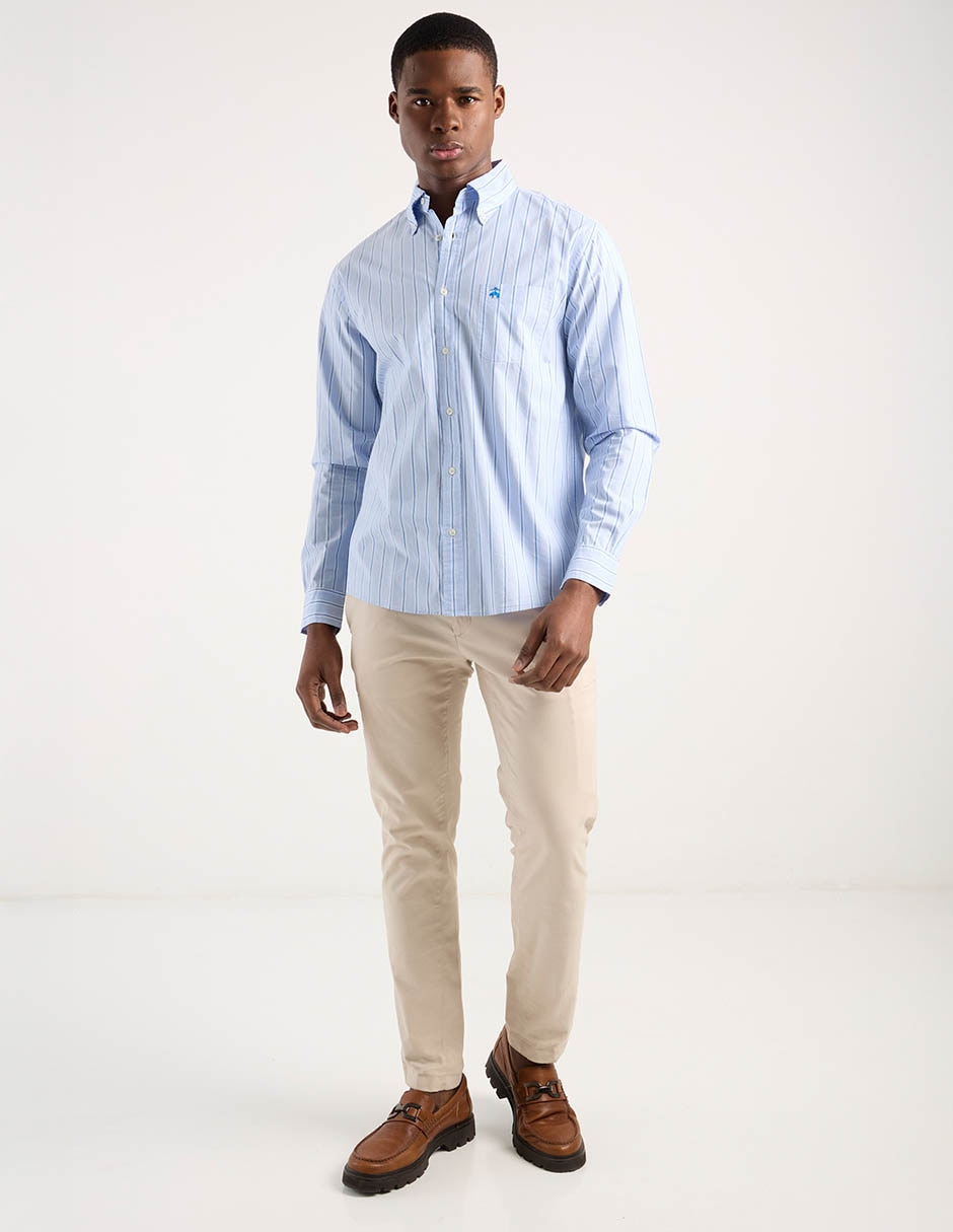 Camisa casual de algodón manga larga para hombre 3