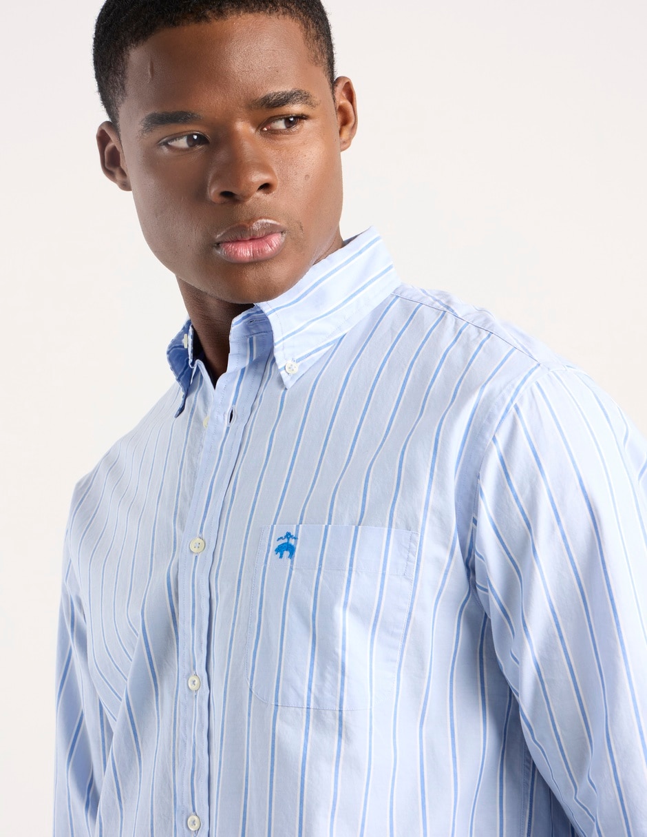 Camisa casual de algodón manga larga para hombre 4