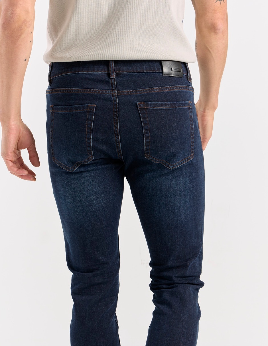 Jeans slim lavado medio para hombre 5