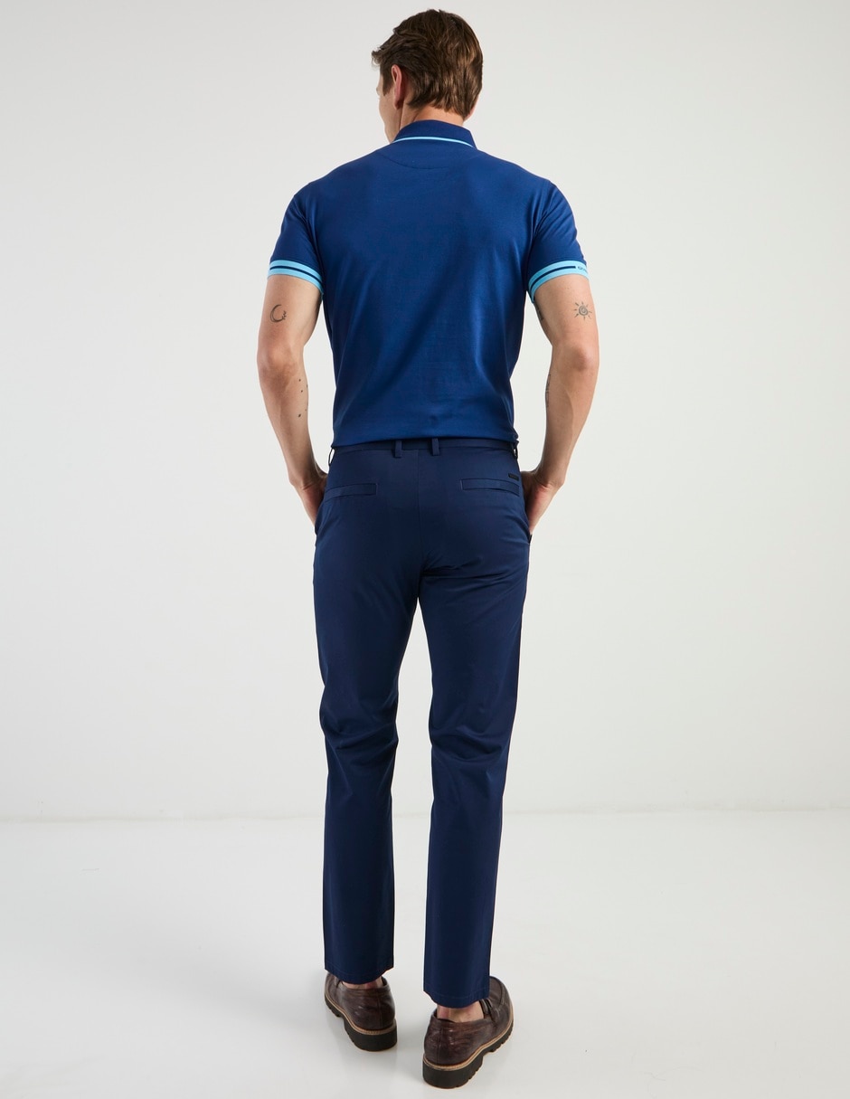Pantalón casual chino slim de algodón para hombre 6
