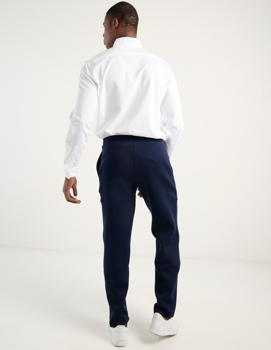 Pants regular con elástico para hombre 6