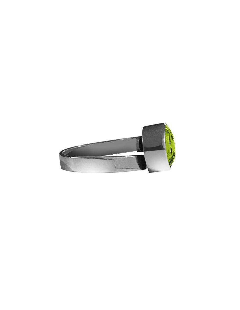 Anillo circular P 925 de plata zirconia brillante 2