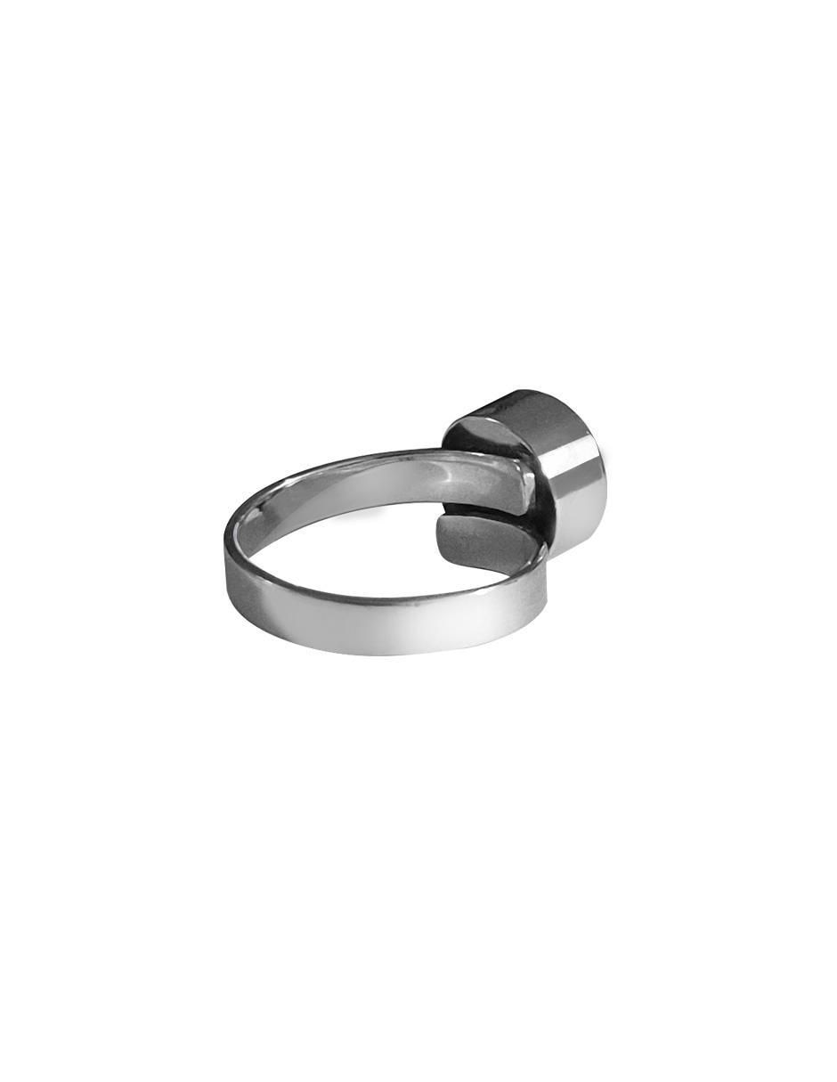 Anillo circular P 925 de plata zirconia brillante 3