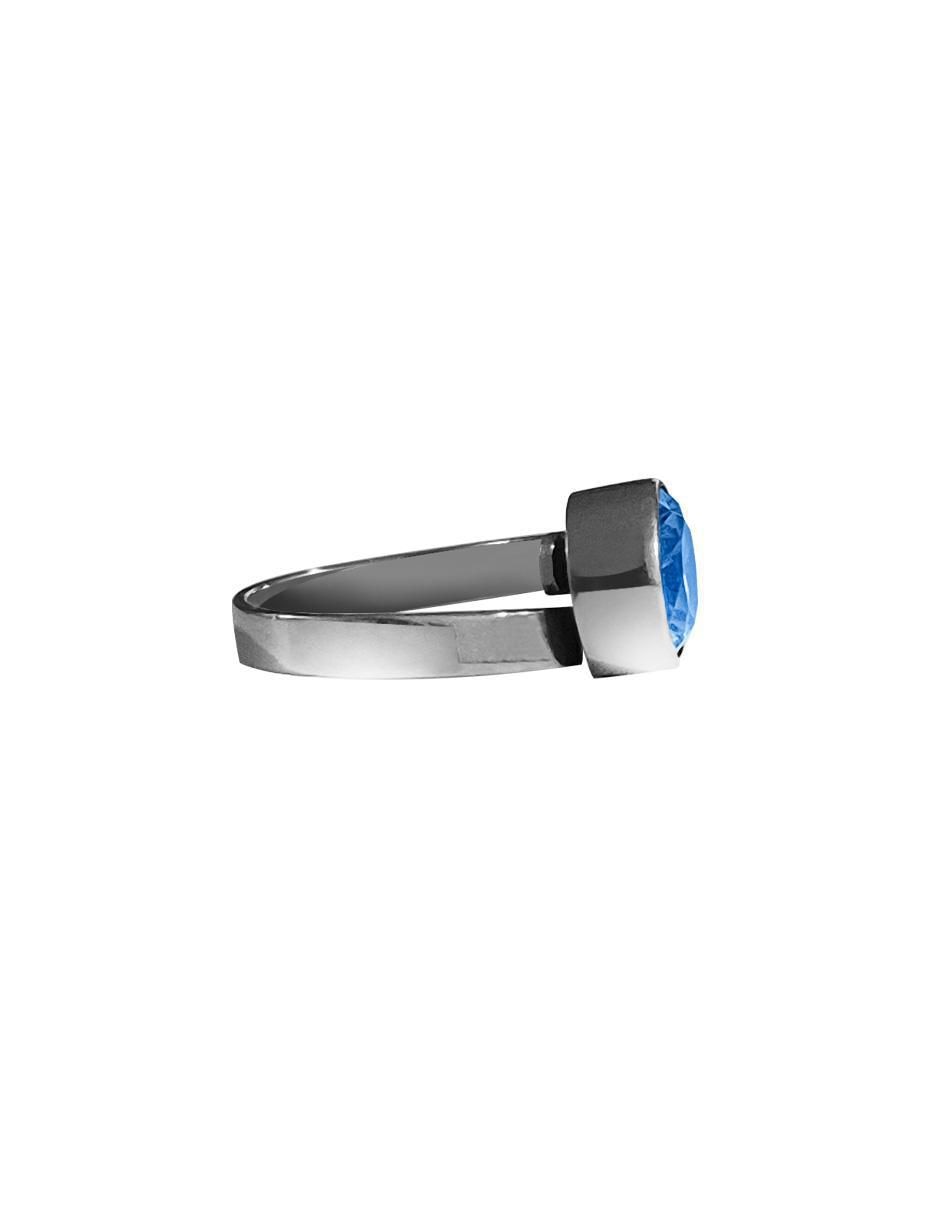 Anillo circular P 925 de plata zirconia brillante 3