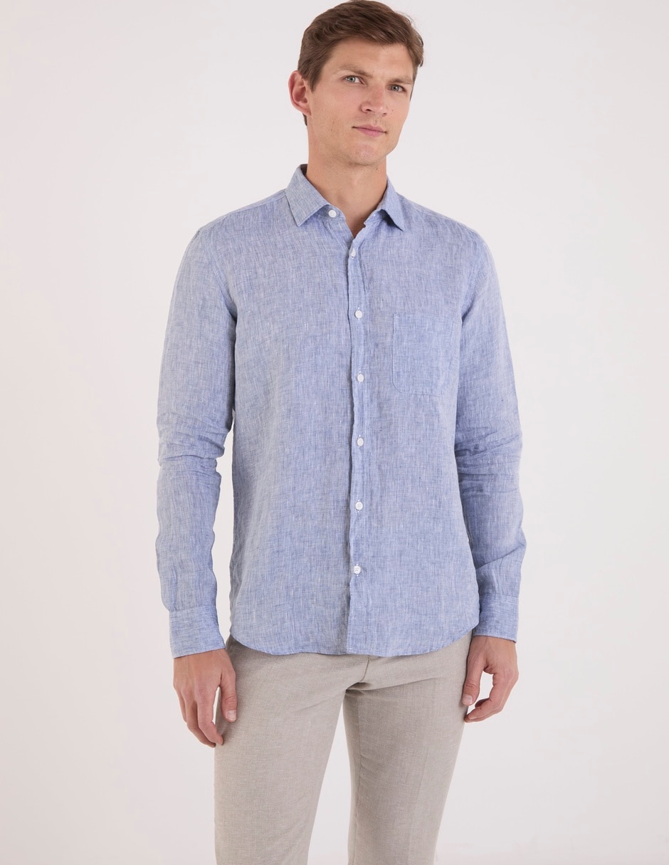CAMISA SCAPPINO CSMO00, M, AZUL OBSCURO