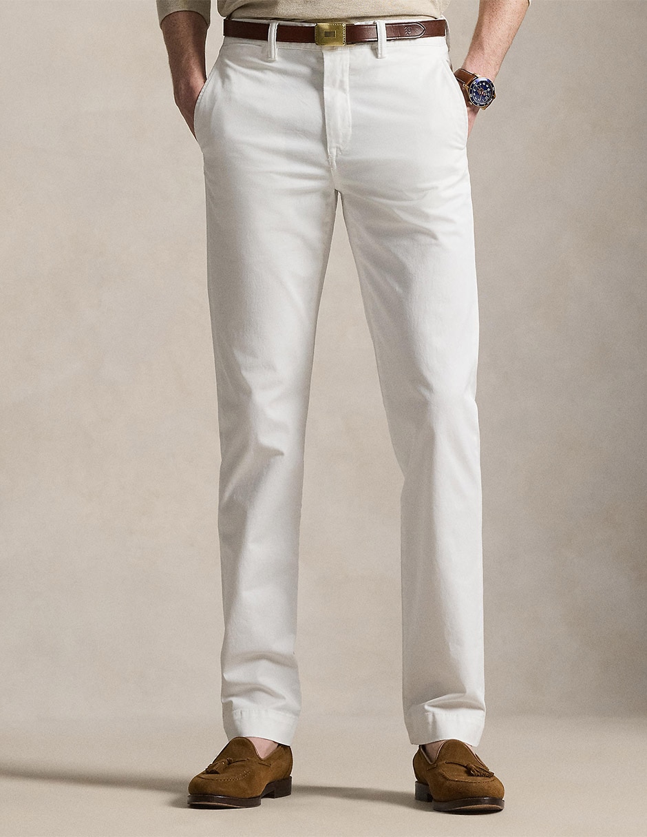 Pantalón business casual chino slim de algodón para hombre