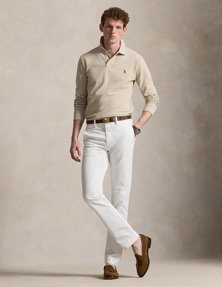Pantalón business casual chino slim de algodón para hombre 3