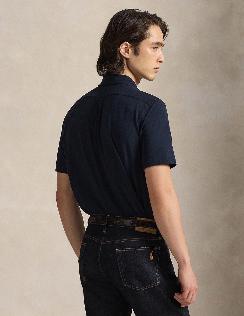 Camisa business casual de algodón manga corta para hombre 2