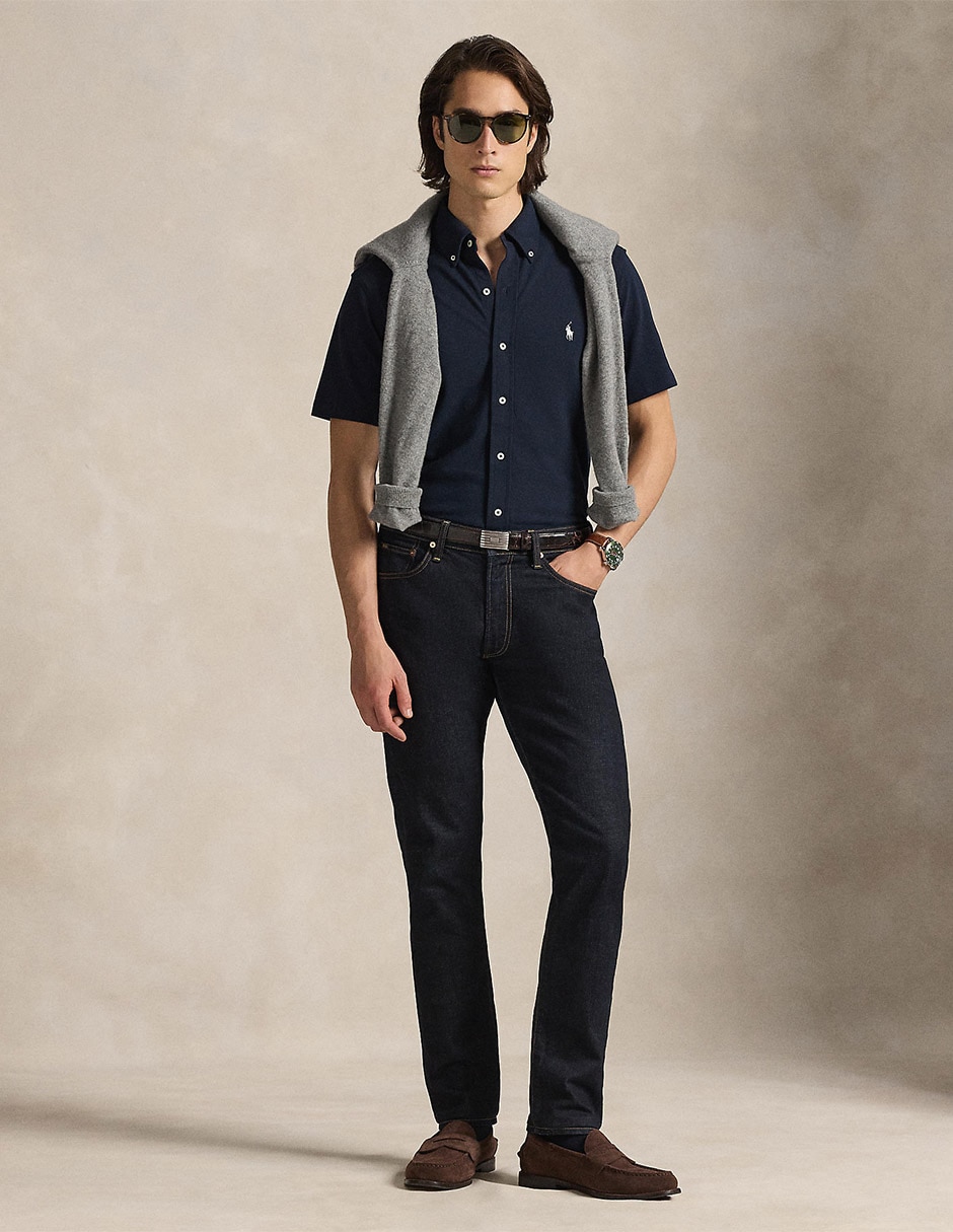 Camisa business casual de algodón manga corta para hombre 3