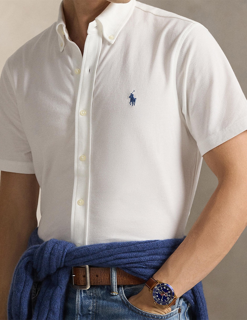 Camisa casual de algodón manga corta para hombre 4