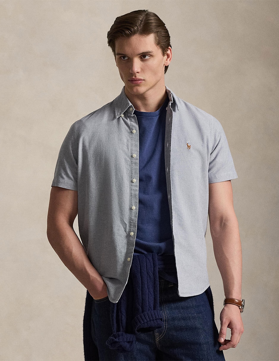 Sobrecamisa casual Polo Ralph Lauren de algodón manga corta para hombre Sobrecamisa casual Polo Ralph Lauren de algodón manga corta para hombre