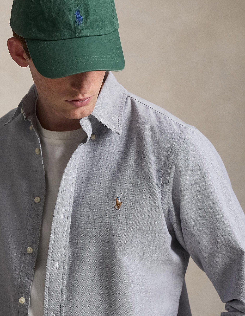 Camisa casual de algodón manga larga para hombre 4