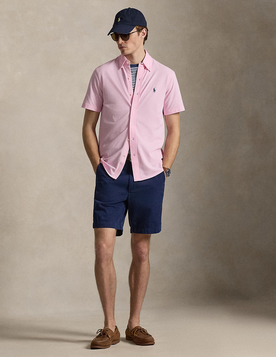 Sobrecamisa casual de algodón manga corta para hombre 3