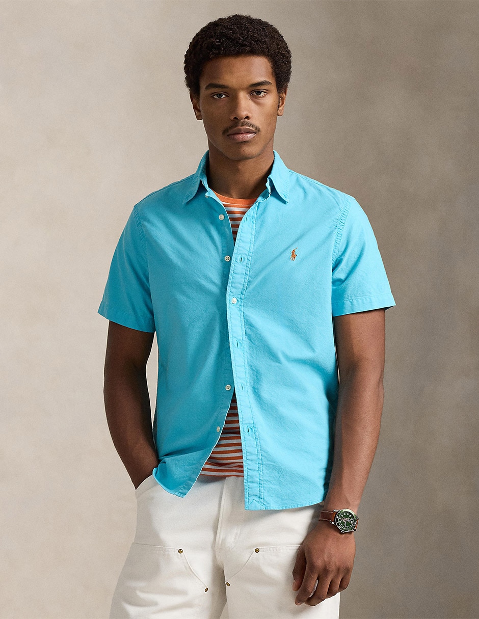 Camisa casual de algodón manga corta para hombre Camisa casual de algodón manga corta para hombre