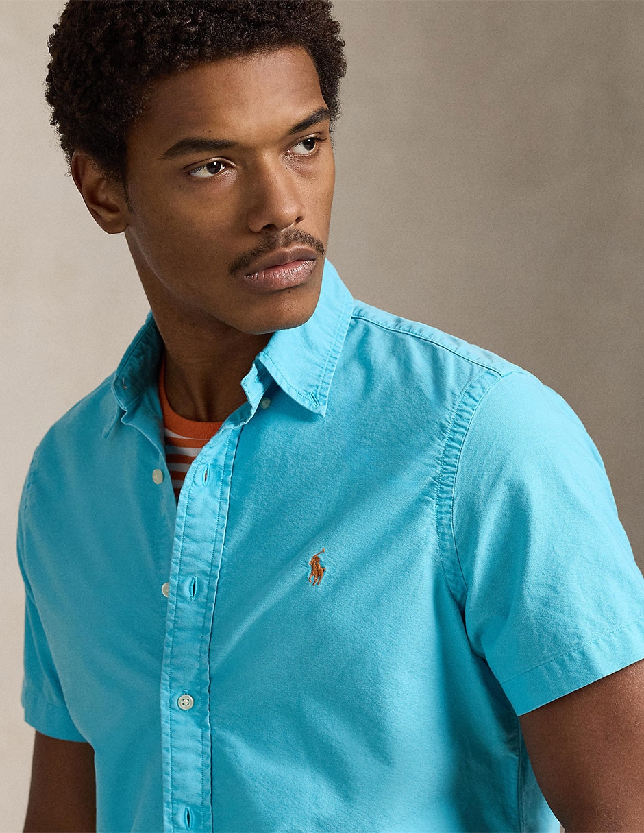 Camisa casual de algodón manga corta para hombre 4