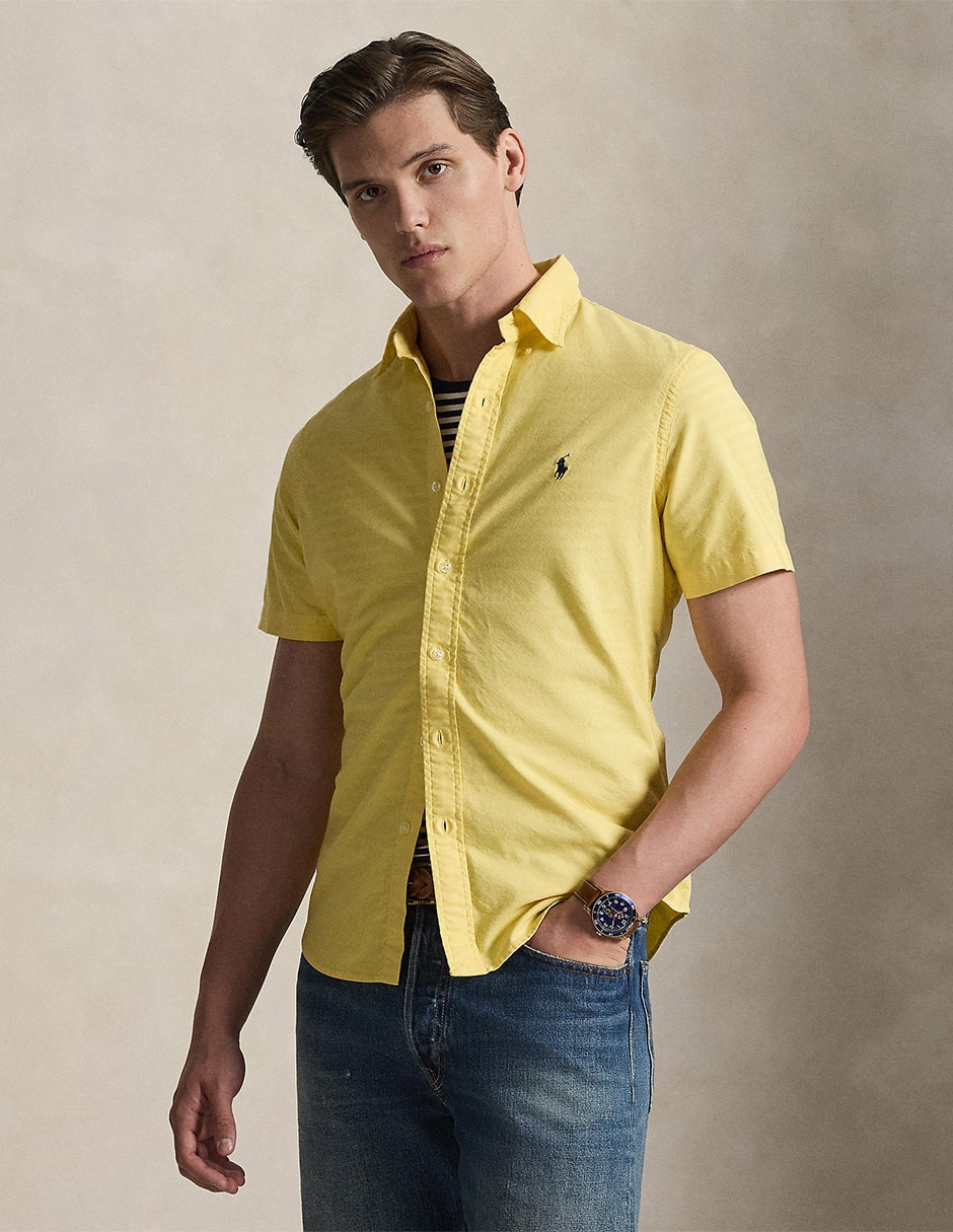 Camisa casual de algodón manga corta para hombre Camisa casual de algodón manga corta para hombre