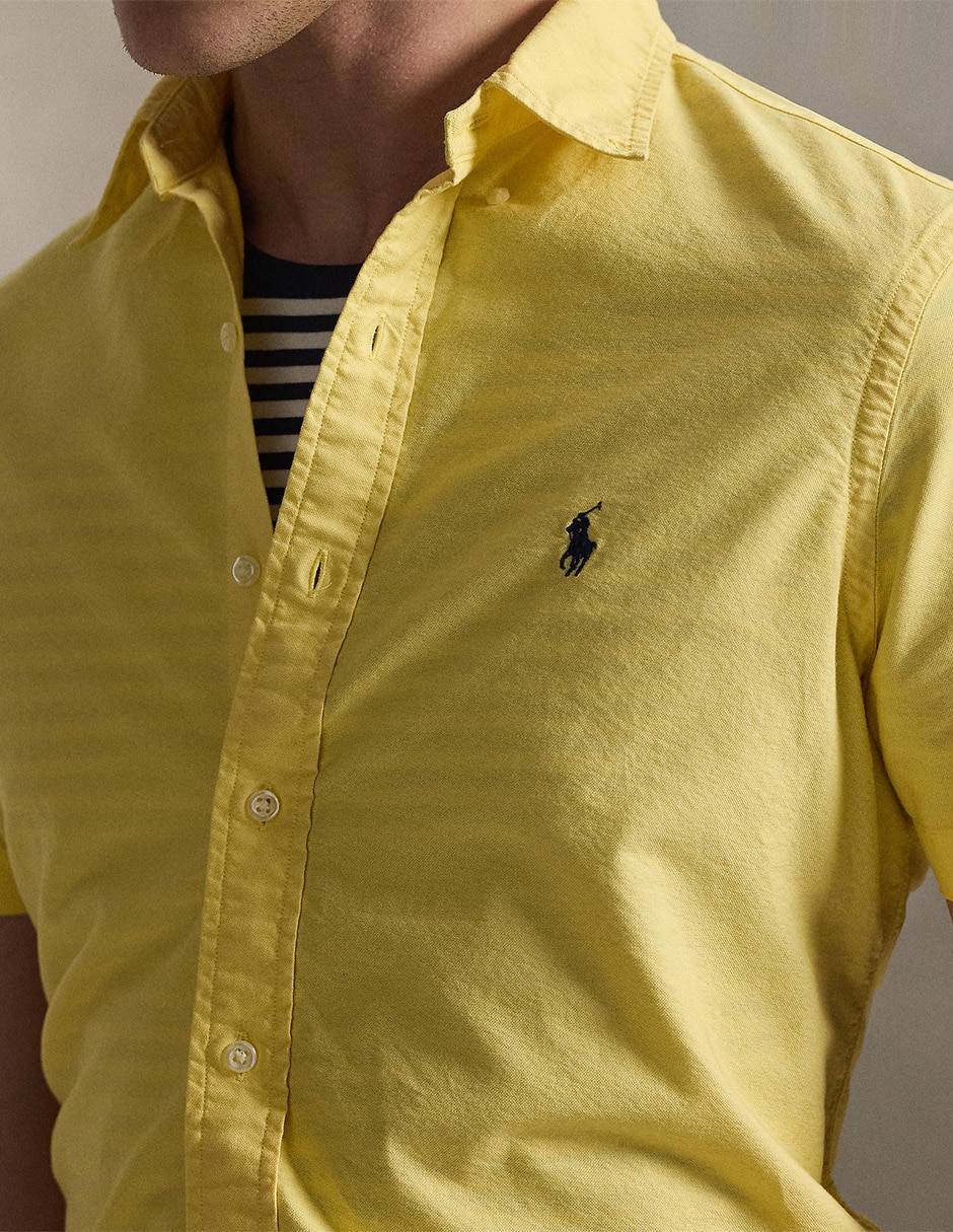 Camisa casual de algodón manga corta para hombre 4
