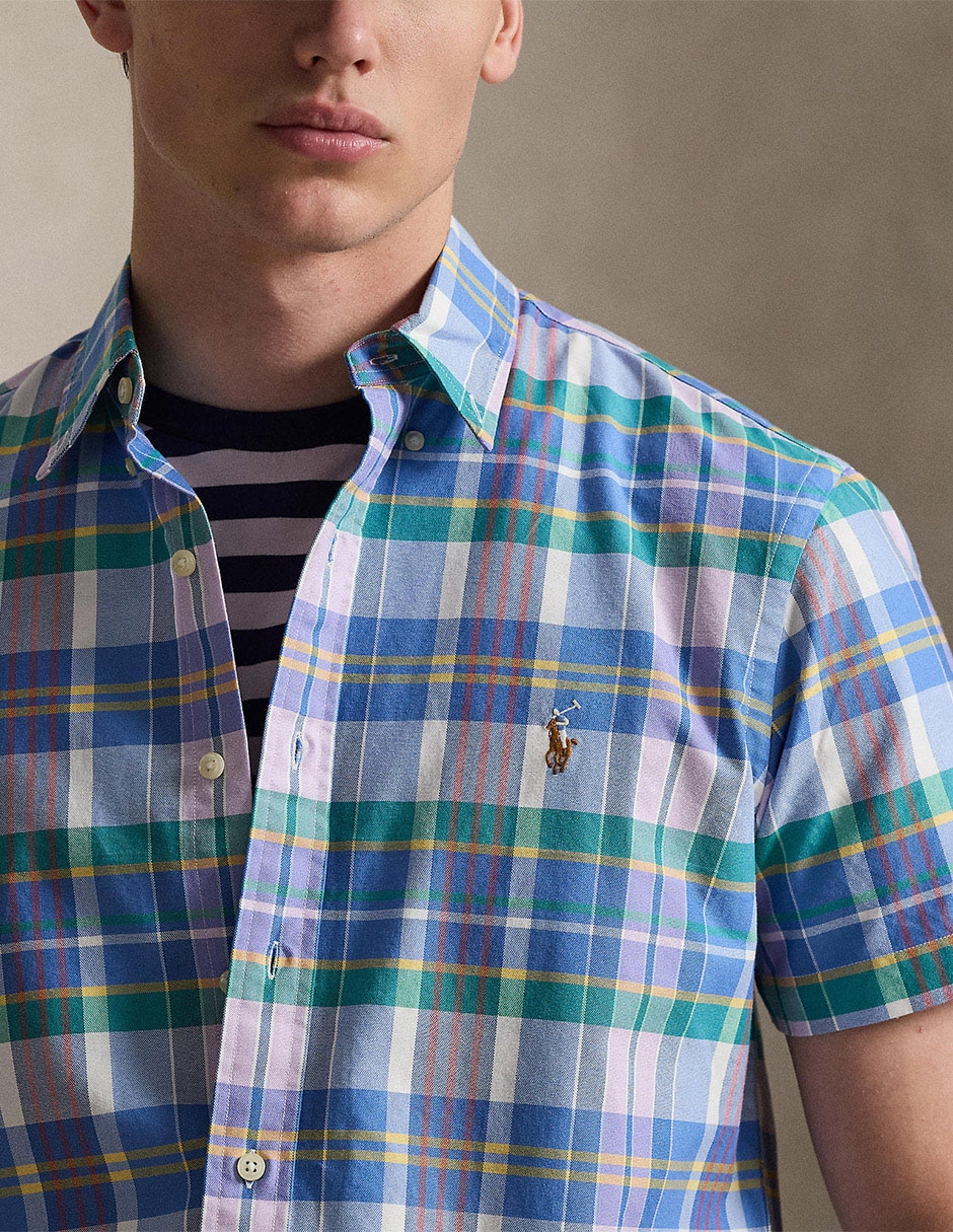 Camisa casual Polo Ralph Lauren de algodón manga corta para hombre 4