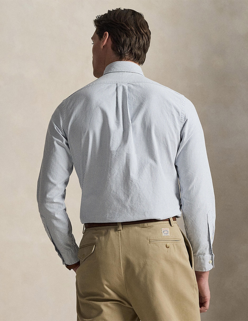Camisa business casual manga larga para hombre 2