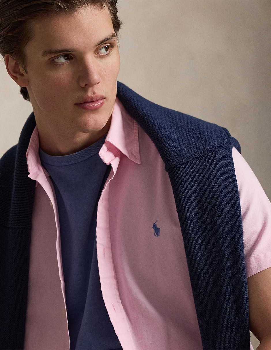 Camisa casual de algodón manga corta para hombre 4