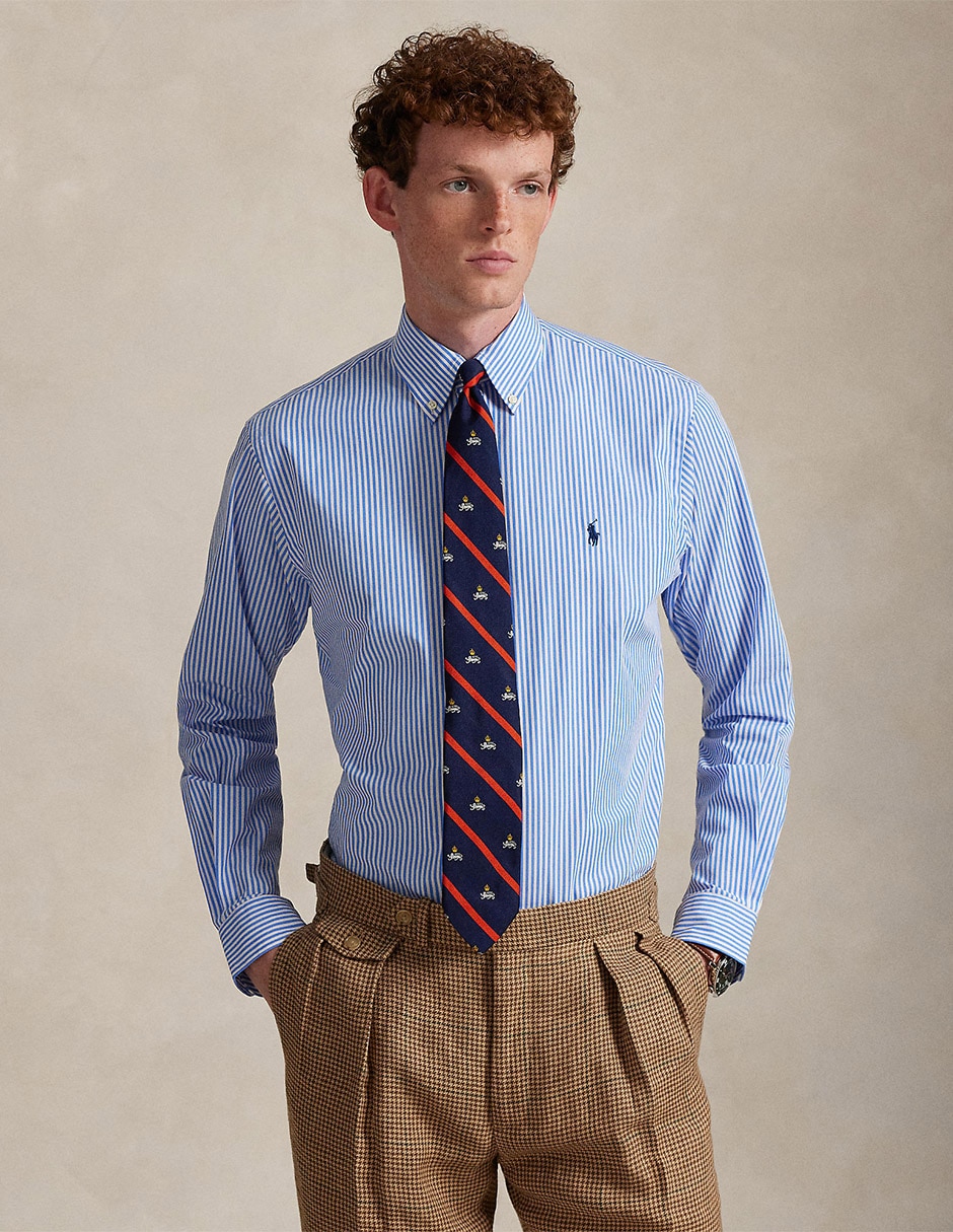 Camisa business casual de algodón manga larga para hombre Camisa business casual de algodón manga larga para hombre