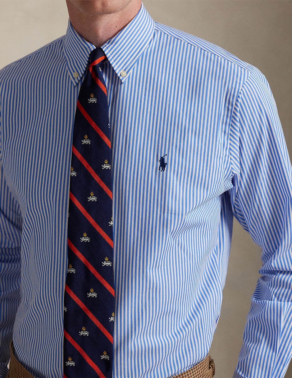 Camisa business casual de algodón manga larga para hombre 4