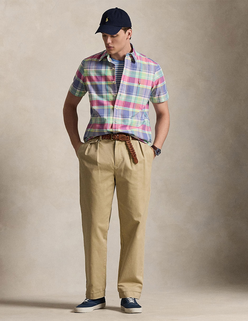 Camisa casual de algodón manga corta para hombre 3