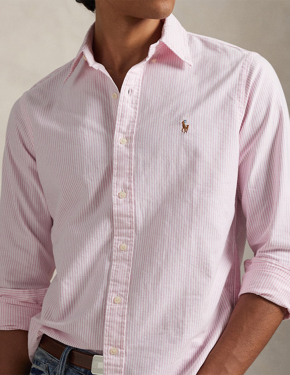 Camisa business casual de algodón manga larga para hombre 4