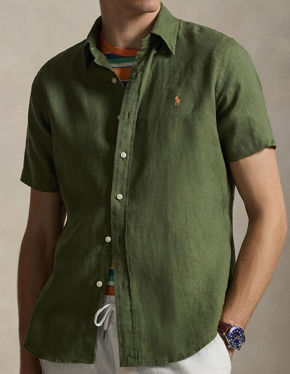 Sobrecamisa casual manga corta para hombre 4