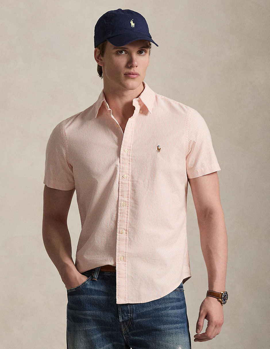 Camisa business casual de algodón manga corta para hombre Camisa business casual de algodón manga corta para hombre