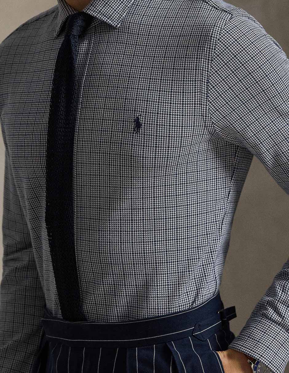 Camisa business casual de algodón manga larga para hombre 4