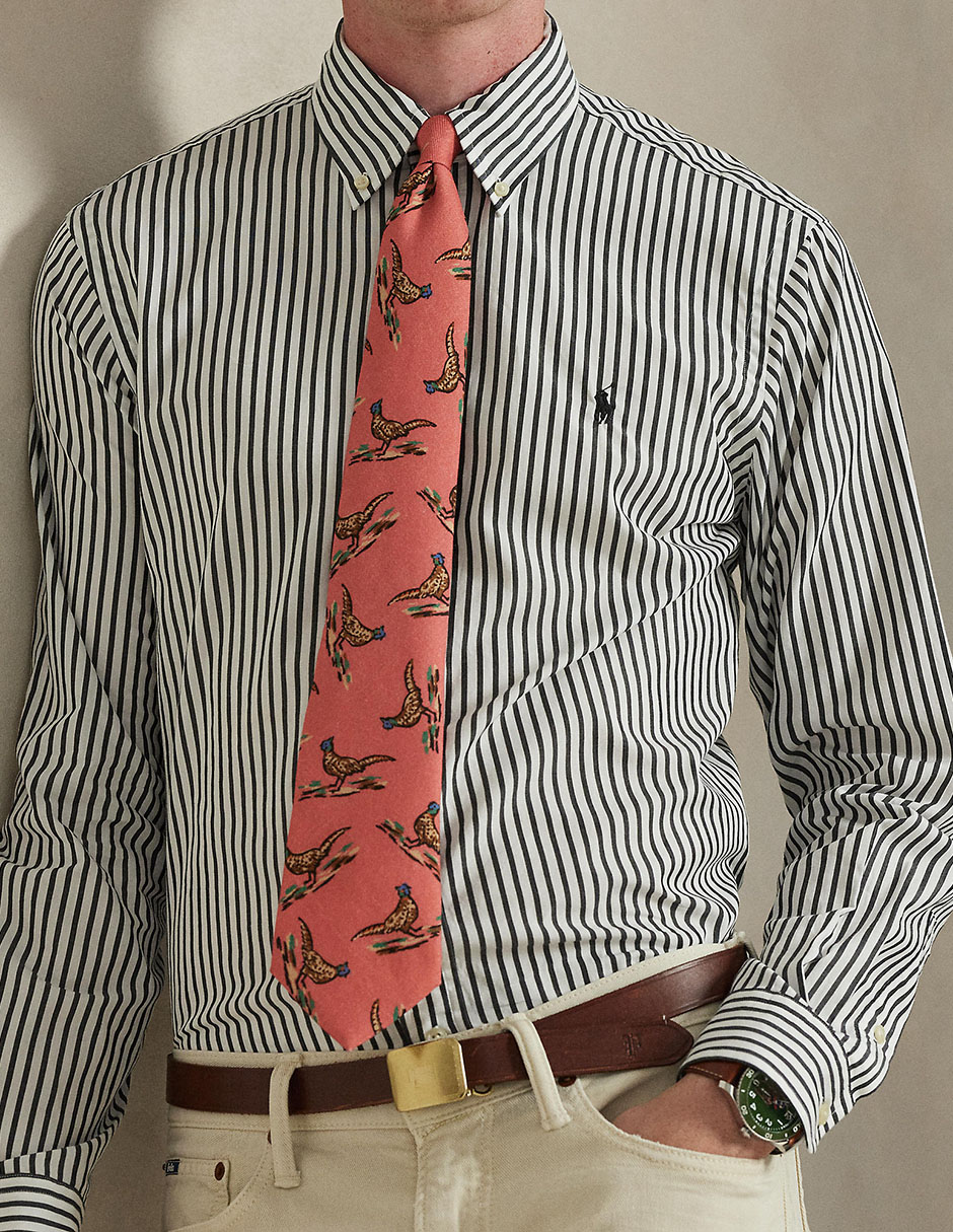 Camisa business casual de algodón manga larga para hombre 4