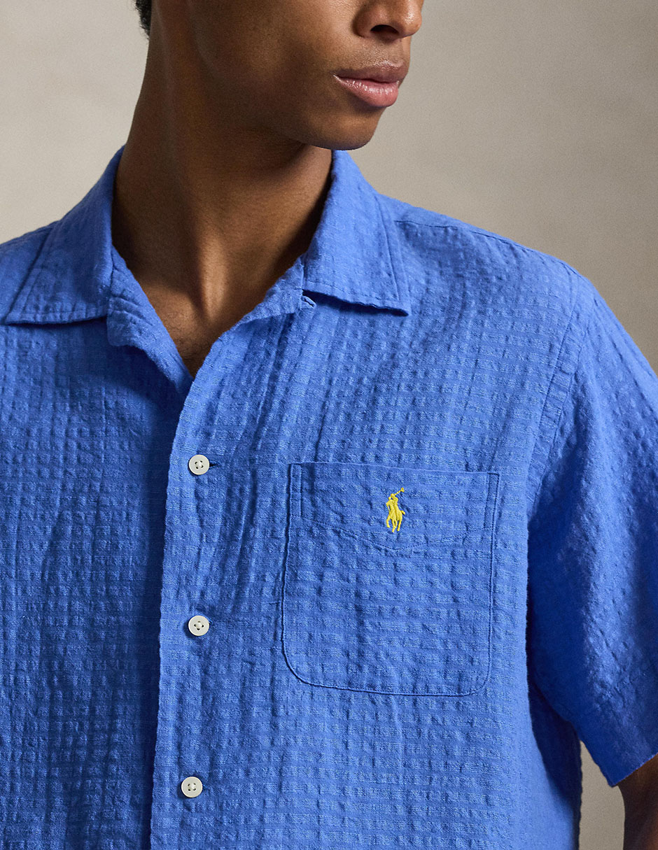 Camisa casual manga al codo para hombre 4